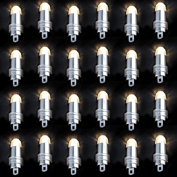 Non-Blinking Water Proof LED Mini Light Light up Paper Lanterns,Balloons,or Vase for Birthday Party or Wedding Decoration (Warm White, Pack of 24)