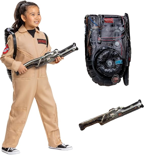 Disguise Ghostbusters Costume for Kids, Official Ghostbusters Classic Jumpsuit with Proton Pack Accessory, Child Size Small (4-6)