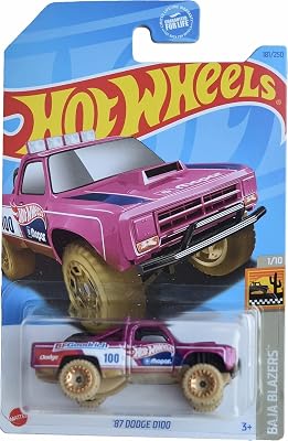Hot Wheels 87 Dodge D100, Baja Blazers 110 [Pink] 181250