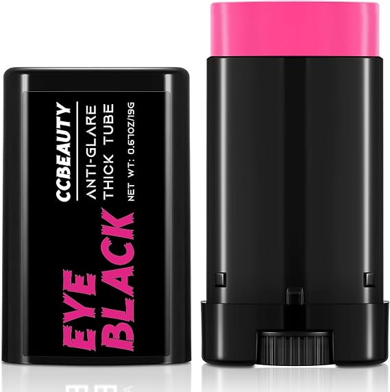 CCBeauty Eye Black, Sweatproof Eyeblack Stick For Baseball Football Softball Lacrosse, Black Face Paint Sports Grease Stick For Pro Performance, Game Day Cheer Playoffs Accessories for Players & Fans