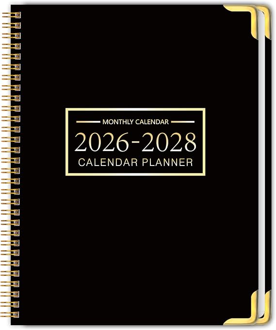 Monthly Planner 2026-2028, 36-Month Calendar, 8.5" x 11", Spiral Bound