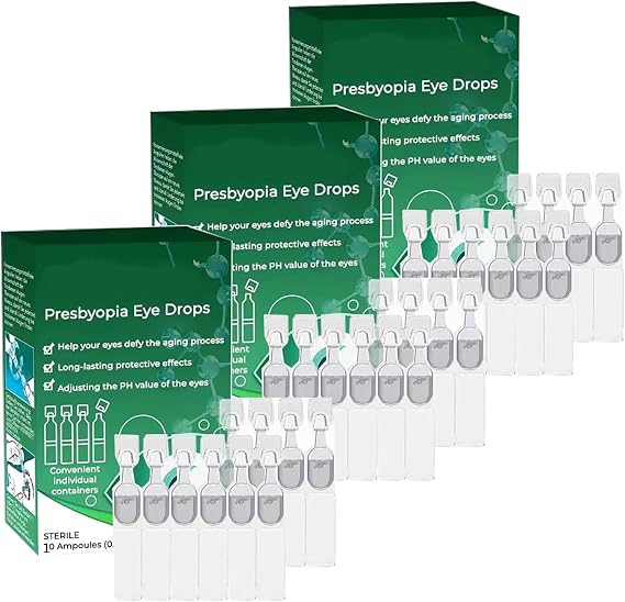 Presbyopia VisionRestore Eye Drops, VisionRestore Eye Drops, Presbyopia Eye Drops, Lubricant Eye Drops, Effective Solution for Cataracts & Dry Eyes (3PCS)