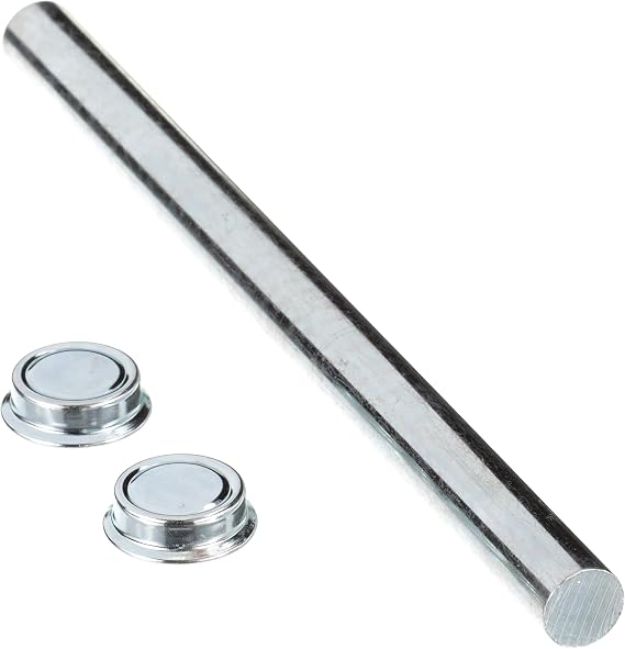 Attwood 11283-3 Roller Shaft Set with Pal Nuts, Solid Zinc-Plated Steel, 9 1/4-In. Long for 8-in. Roller