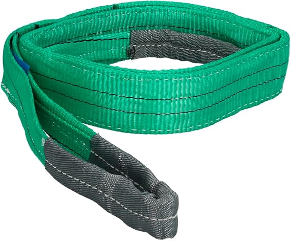 Wolfpack Linea Profesional Double Band Flat Sling 4.409 lbs. Safety Factor 7:1, Length: 2 Metres Width 6 cm. 100% Polyester. Colour Green [Energy Class A]