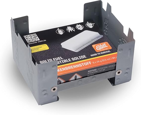 Esbit Ultralight Folding Pocket Stove with Six 14g Solid Fuel Tablets