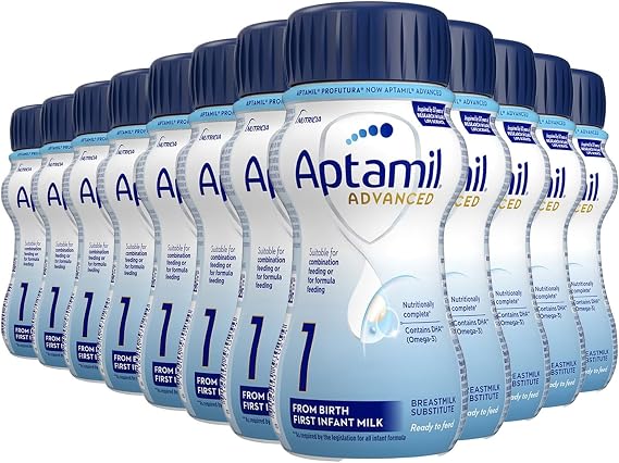Aptamil 1 Advanced First Infant Milk Ready to Feed From Birth, 12 x 200ml