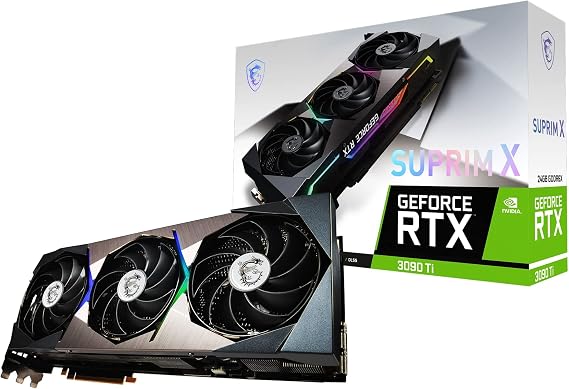 MSI GeForce RTX 3090 Ti SUPRIM X 24G Gaming Graphics Card - NVIDIA RTX 3090 Ti, 24 GB Memory
