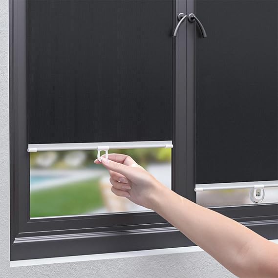 Blackout Roller Blinds for Windows,Sunshade Roll Up Blinds with Suction Cups,Sunscreen/Privacy Curtains,Retractable Sun Shades for Car,Portable Temporary Blinds,No Drilling,WH-40 * 60cm(16 * 24in)