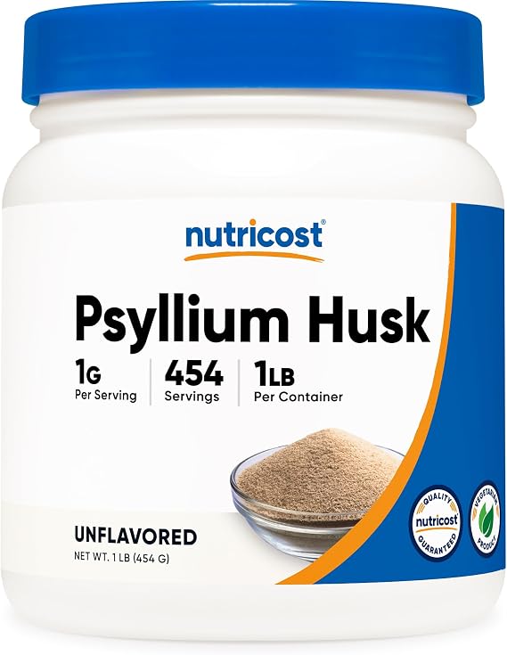 Nutricost Psyllium Husk Ground Powder (1lbs) - Gluten Free and Non-GMO
