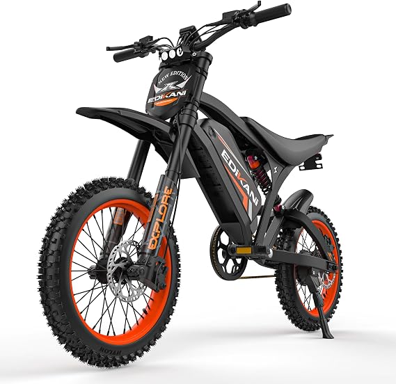 EDIKANI Electric Dirt Bike T300 2000W Peak 48V 23Ah Ebike for Teens