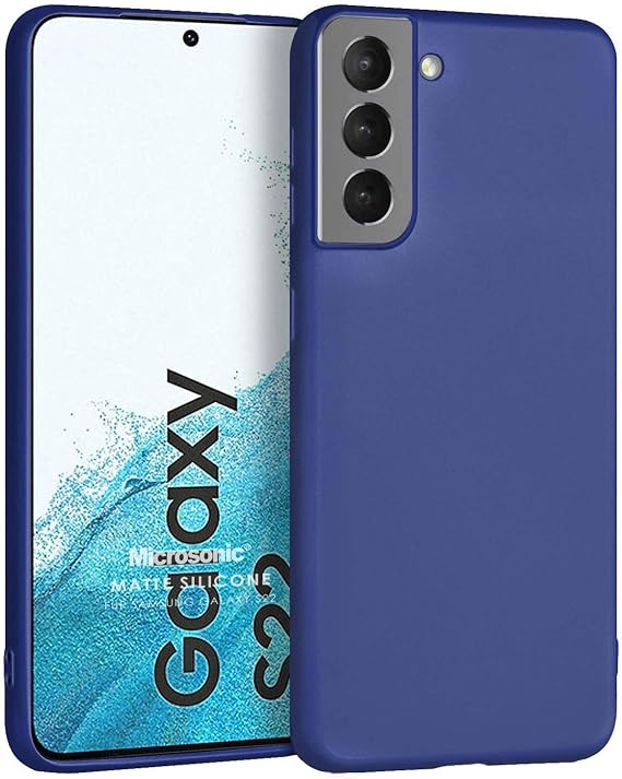 Microsonic Matte Silicone Samsung Galaxy S22 için Kılıf Lacivert [Galaxy S22 ile Uyumlu Kılıf - Lacivert]
