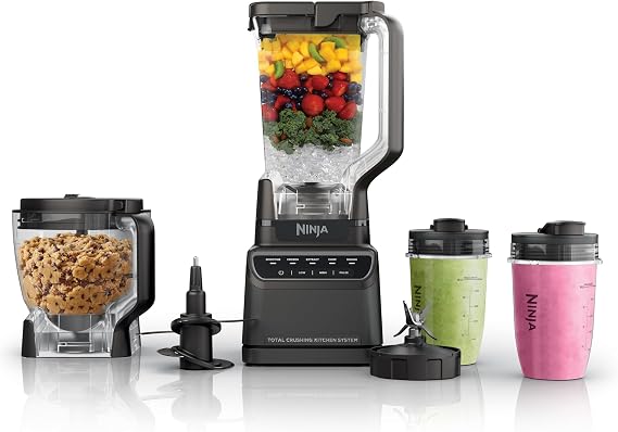 Ninja Kitchen System Pro+, 72oz Pitcher, 8-Cup, 1200W, Grey, BR601AMZ