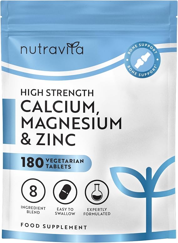 Nutravita Calcium Magnesium & Zinc with Vitamin D - 180 High Strength Tabs