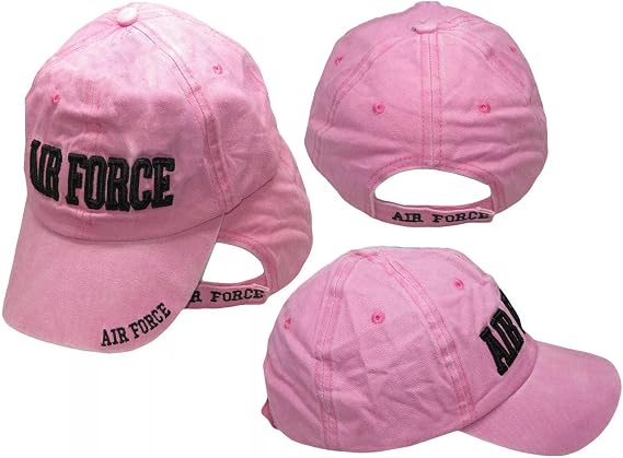 U.S. Air Force Pink with Black Letters Cap Hat Womens Ladies USAF (Licensed) X1