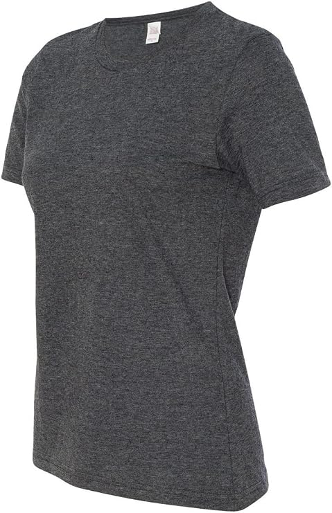 Anvil Women's Ringspun Cotton T-Shirt Heather Dark Grey