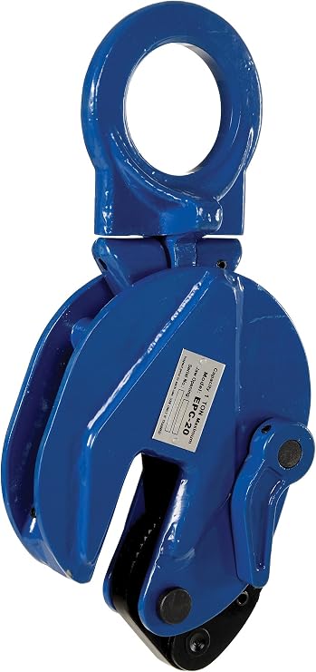 Vestil EPC-20 Steel Vertical Plate Clamp 2,000 Lb. Capacity Blue