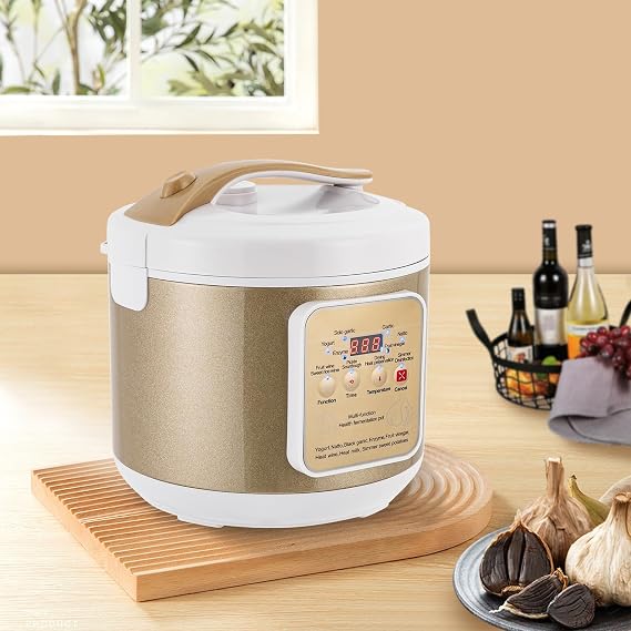 Black Garlic Fermenter, 6L 90W Automatic Intelligent Fermentation Box Black Garlic Fermentation Machine w/Inner Pot and Garlic Shelf, 11.7*11.7*12.2 inch