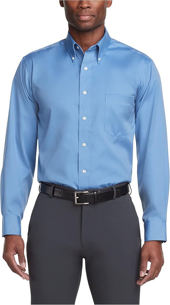 Van Heusen Men's Dress Shirt Regular Fit Non Iron Solid