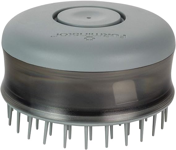 FURminator Shampoo Brush for Dogs and Cats - Shampoo Fillable Massage and Bath Brush for Shiny Coat
