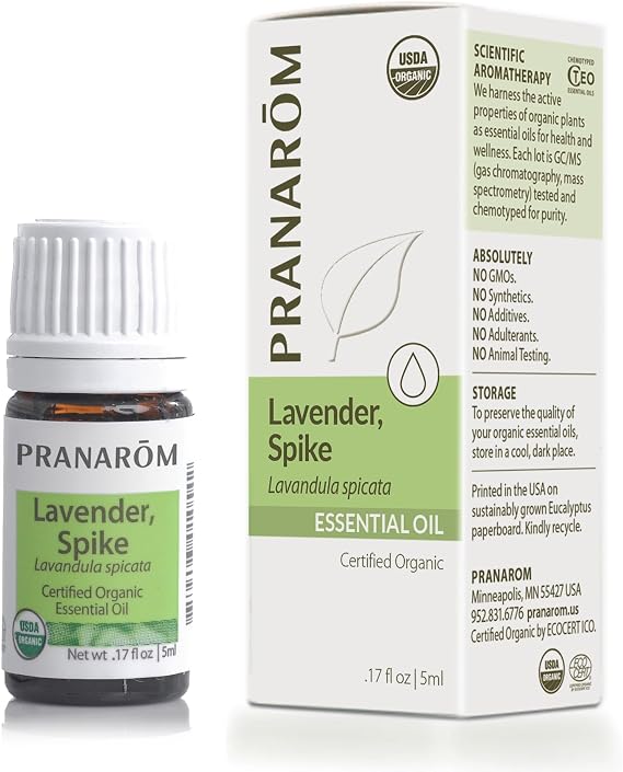 Pranarom - Lavender, Spike Essential Oil 5ml - Ideal for Wellness Enthusiasts - Diffusing for Relaxation Therapy - Certified Organic Purity - 100% Pure, Certified Organic Lavandula Spicata