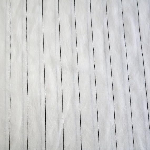 White Dobby Stripe Tencel Linen Fabric | Premium Quality Textile - Ideal for Sewing, Crafts, and Home Decor