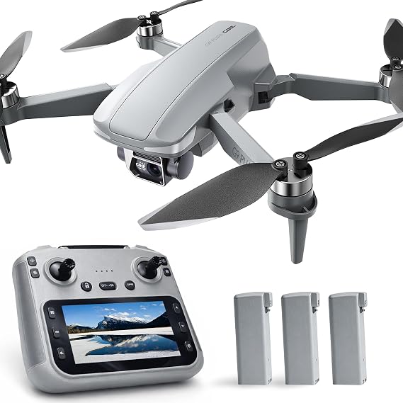 GPS Drone with Camera 4K, RC Quadcopter with 4.5" HD Screen Controller, 3 Batteries for 90 Min Flight, 1000m Range, Brushless Motor, Auto Return, G9-UK-260522-2