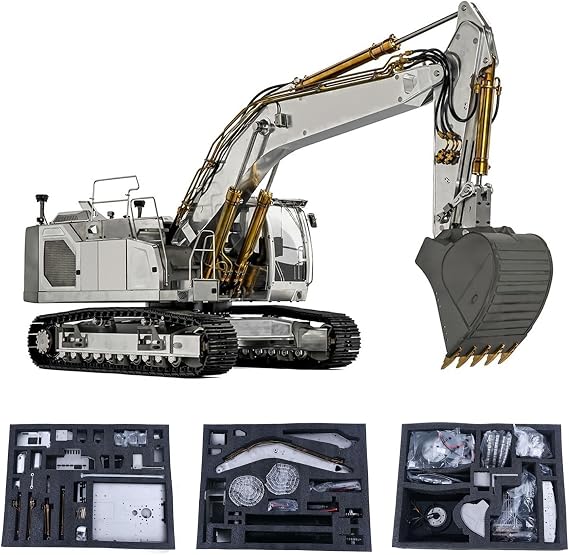 TOUCAN RC HOBBY LESU LR945 RC Hydraulic Excavator 1/14 Metal Remote Controlled Digger Model Kits for Ages 18+