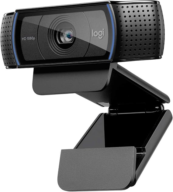 Logitech C920 HD PRO Web Kamerası, 1080p/30 FPS Çözünürlük, RightLight 2 ile Otomatik Işık Düzeltme, Çift Mikrofonlu Stereo Ses, Siyah
