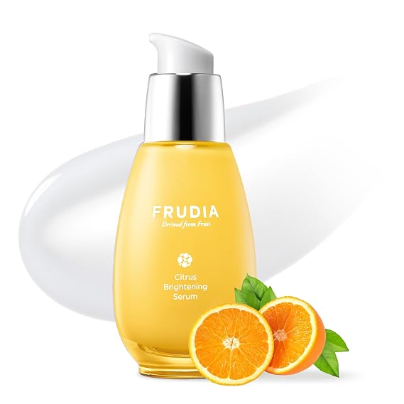 FRUDIA Citrus Brightening Serum (1.76 Oz) 74% Jeju Tangerine Peel Extract & Vitamin C | Korean Facial Serum for Dark Spots & Hyperpigmentation