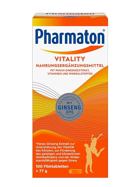 Pharmaton Vitality 100 Tablets with Ginseng G115 Zinc and Iron