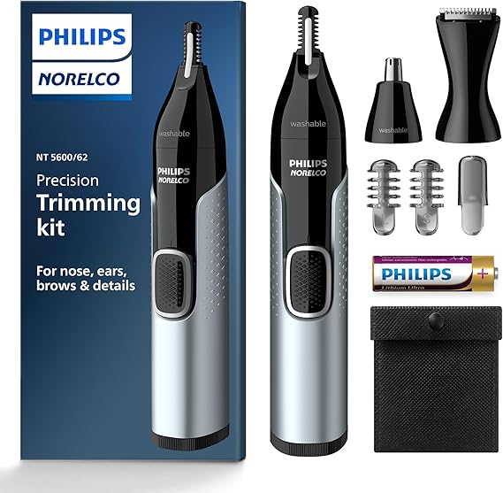 Philips Norelco Burun Düzeltici 5000 Burun, Kulaklar, Kaşlar Düzeltme Seti, NT5600/62
