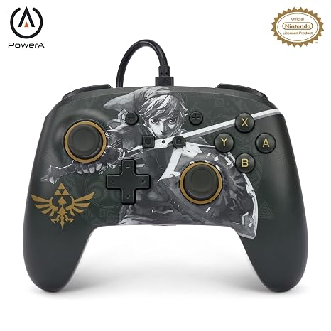 PowerA Enhanced Nintendo Switch and Switch 2 Wired Controller - Legend of Zelda Battle Ready Link, Officially licensed