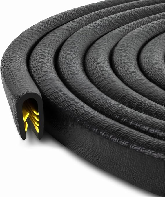 Edge Trim Black Large, Fits Edge 1/4 Inch, Length 10 Feet (3.05 Meter)