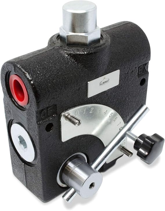Hydraulic Adjustable Variable Flow Control Valve w/Relief, 0-16 GPM, #8 SAE