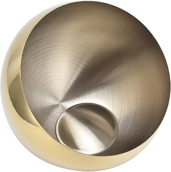 Stainless Steel Sugar Bowl with Tilted Lid, Brushed Metal Candy Jar, Spherical Condiment Container for Sugar Cubes, Nuts, Mints, Home Kitchen, Restaurant, Coffee Bar