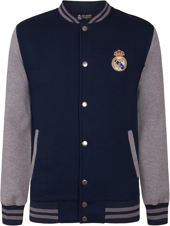 Real Madrid Official Soccer Gift Boys Retro Varsity Baseball Jacket
