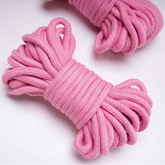 Soft Cotton Rope, for Camping, Cargo & Home Decor, Pink, 3.98oz