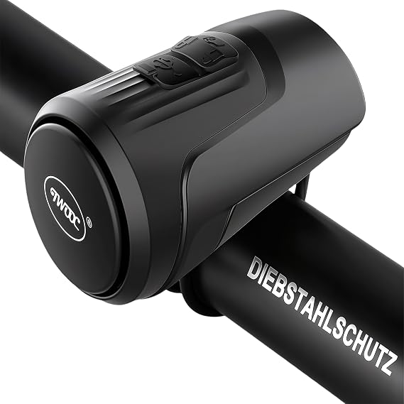Electric Bike Bell, 125db Anti-Theft Alarm Loud Electric Bike Horn for Adults with 1 Sound Modes USB Rechargeable Battery Waterproof Bicycle Horn for MTB/BMX/Scooter/Road Cycling