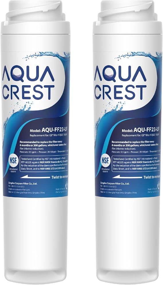 AQUA CREST FQSLF Filter Replacement for GE FQSLF, NSF/ANSI 401 Certified