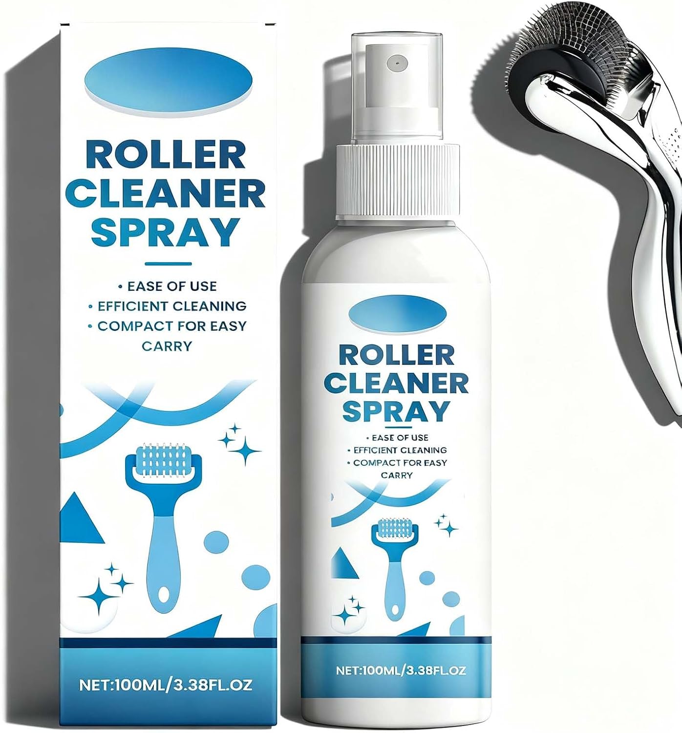Roller Cleaner Spray, Derma Roller Sanitize Cleaner & Maintenance Spray, Deeply Microneedling Rollers Cleaners for Beard Roller, Microneedle
