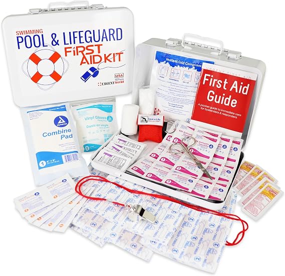 Swimming Pool and Lifeguard First Aid Kit - Portable Water Resistant Case