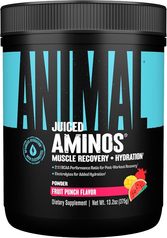 Animal Juiced Amino Acids Electrolytes Supplement | Fruit Punch 30 Serving