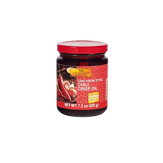 Lee Kum Kee Chiu Chow Chili Crisp Oil 205g/7.2oz - Savory Chili Sauce for Authentic Chinese Cuisine, Perfect for Dips, Drizzling and Stir-Frying