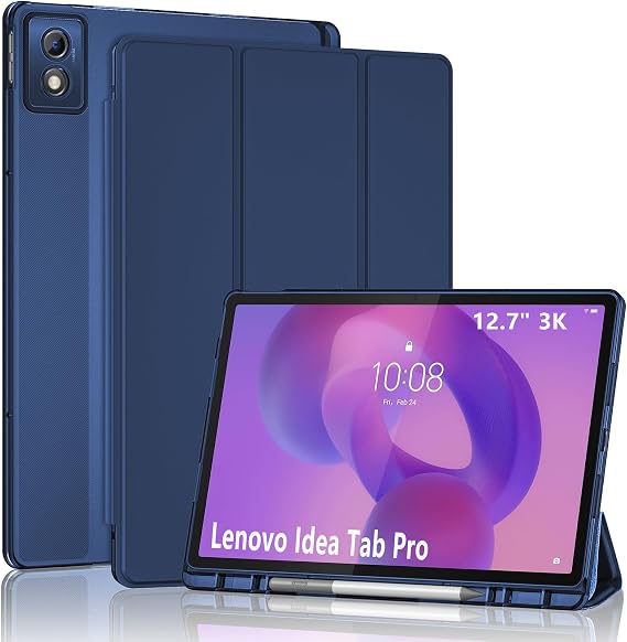 ProCase Smart Case for Lenovo Idea Tab Pro 12.7 2025, Pen Holder - Navy