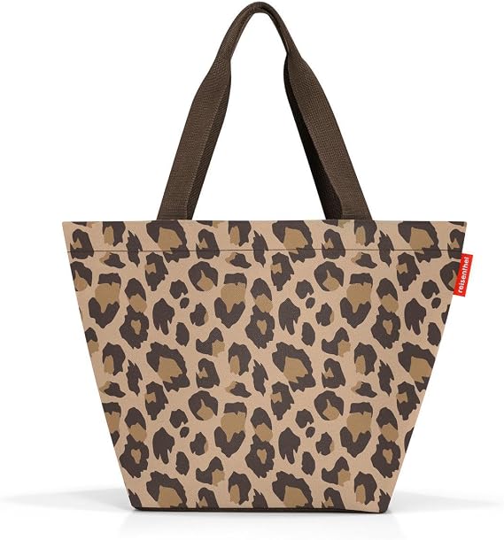 Reisenthel Shopper M in Leo Macchiato - Spacious Shopping Bag and Elegant Handbag in One - Made of Water-Repellent Material