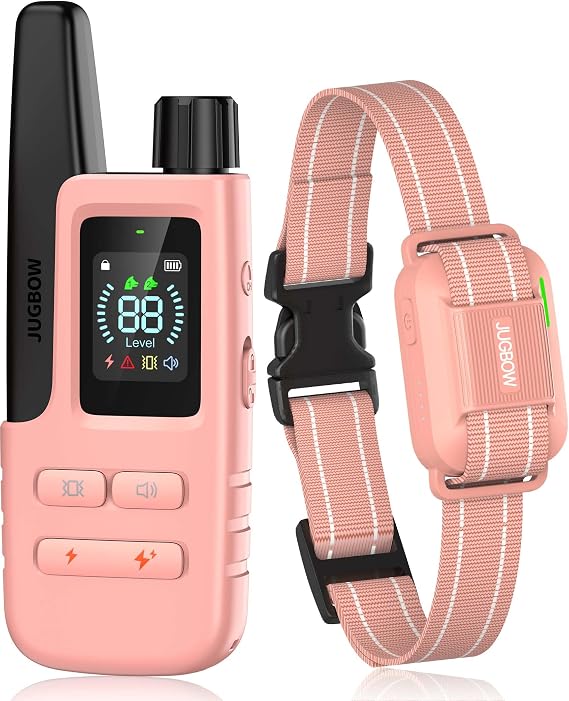 Dog Shock Collar with Remote, 4200FT Range, Fits 5-120 lbs Dogs | Pink Training Collar with IPX8 Waterproof, 4 Adjustable Modes, Security Lock, Rechargeable for Small,Medium and Large Dogs