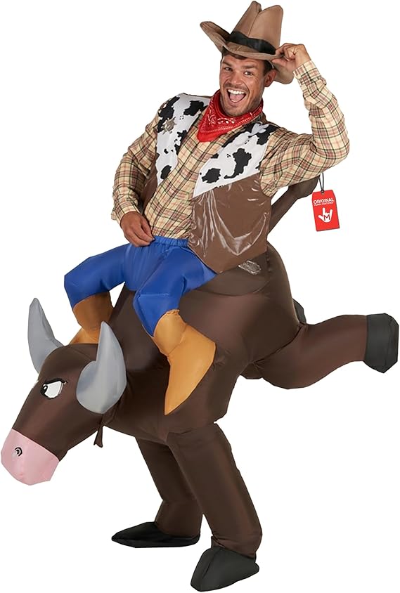 Morph Bull Rider Costume, Halloween Costumes for Adults