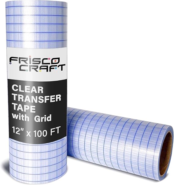 Frisco Craft Clear Transfer Tape Roll with Reusable Adhesive 12" x 100ft