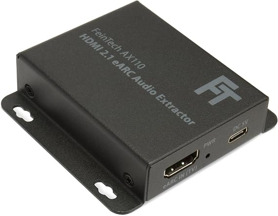 FeinTech AX110 HDMI 2.1 eARC Audio Extractor Converter for TVs with HDMI eARC