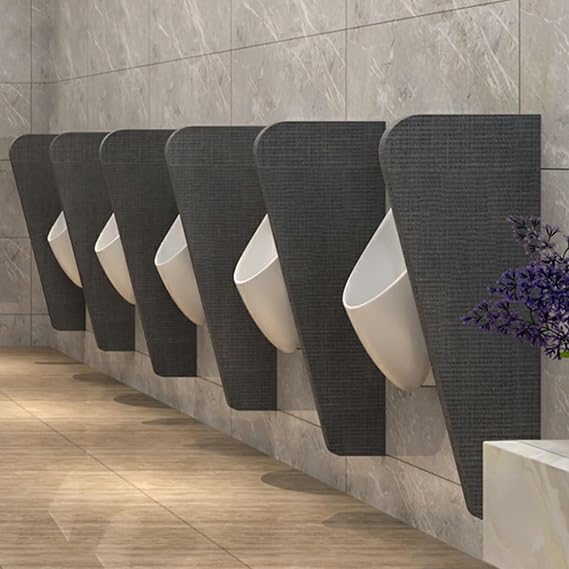 PUMPIE Urinal Screen Toilet Partition, Adult Urinal Baffle Hotel/Public Restroom Waterproof Urinal Partition Divider Screen, for Schools/Shopping Malls/Public Places (Color : Gray, Size : 2Pcs)